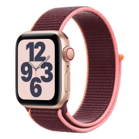 Apple Watch SE_Gold Aluminum Case with Plum Sport Loop